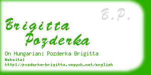 brigitta pozderka business card